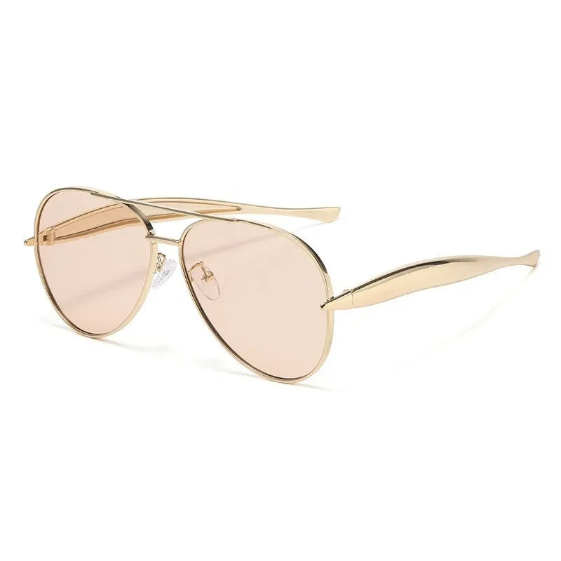 Retro Pilot Metal Sunglasses