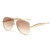Retro Pilot Metal Sunglasses