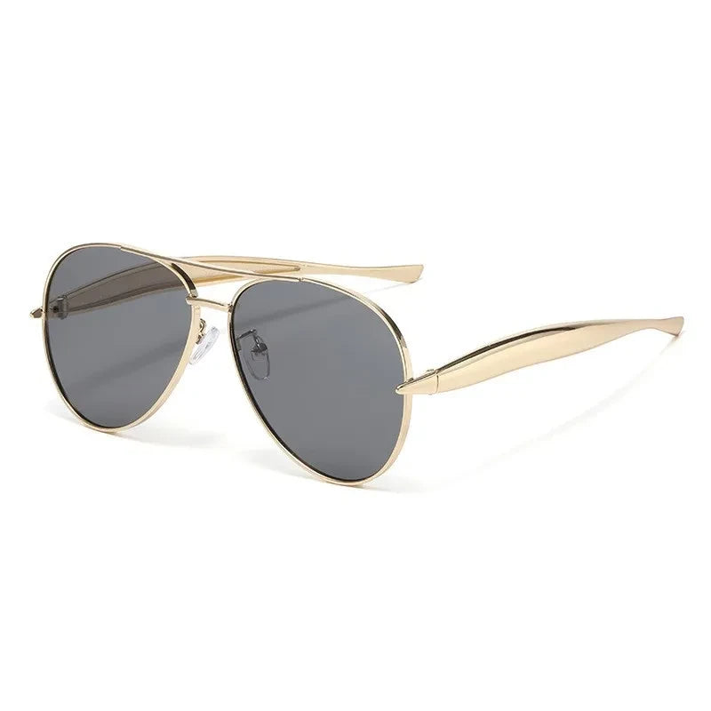 Retro Pilot Metal Sunglasses