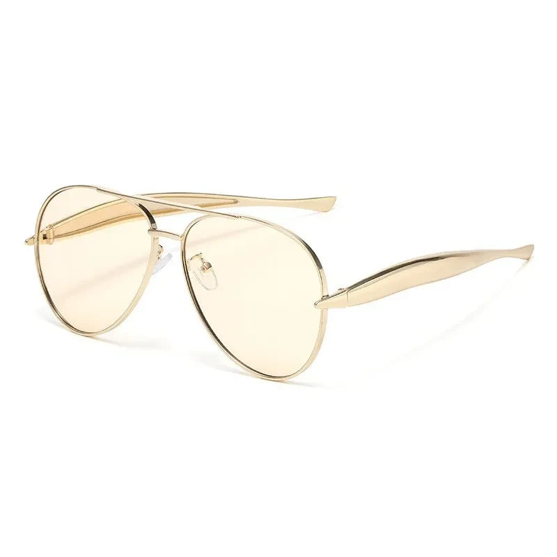 Retro Pilot Metal Sunglasses