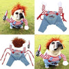 Funny Dog Halloween Costume With Knife
